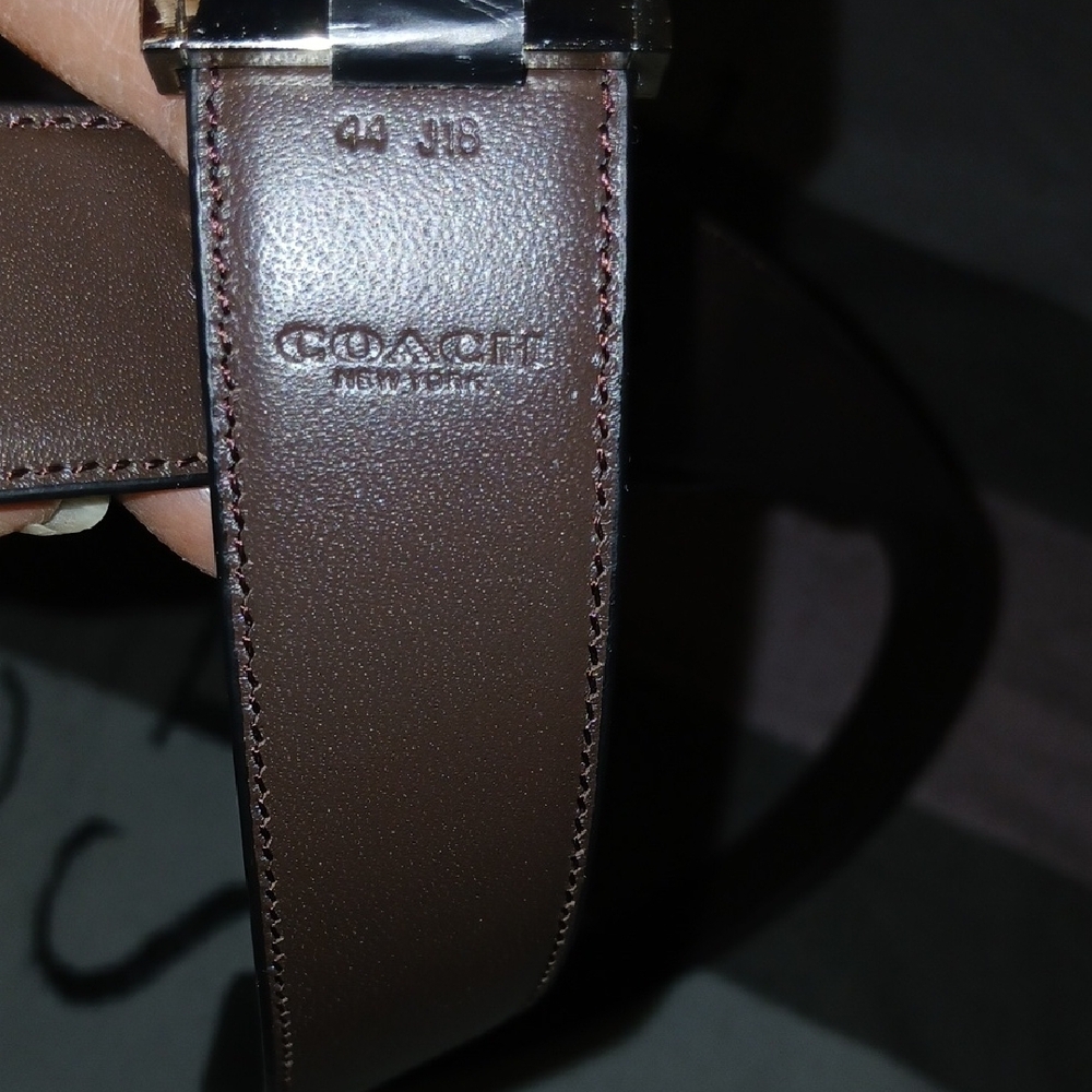 Coach Black Belt with Silver Buckle - Picture 6 of 10